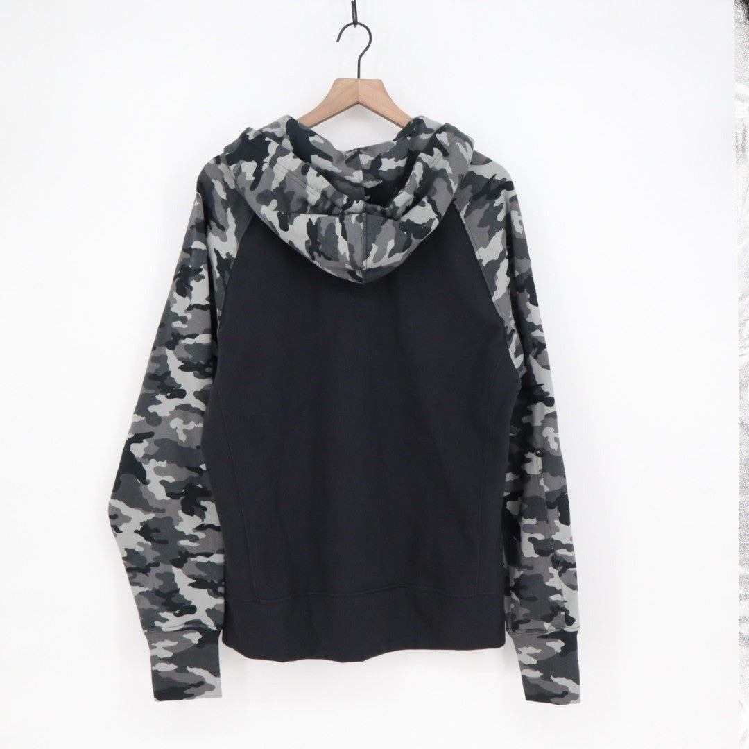 American Giant Classic Hoodie Womens Large Black Camo Raglan Sleeve Full Zip