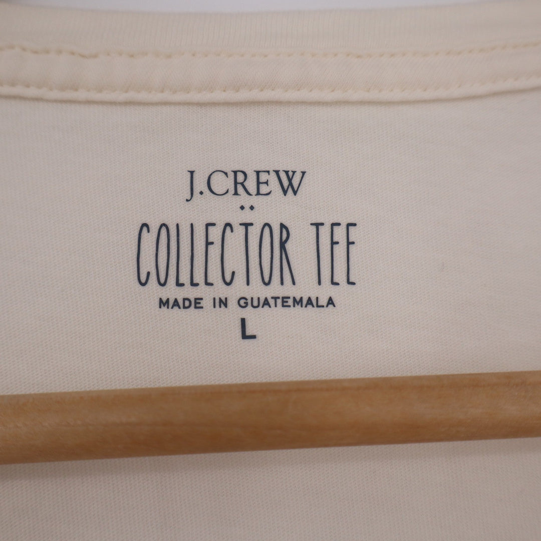 J.Crew Collector Tee Cream Autumn Leaves Graphic T-Shirt Women's Large L Short