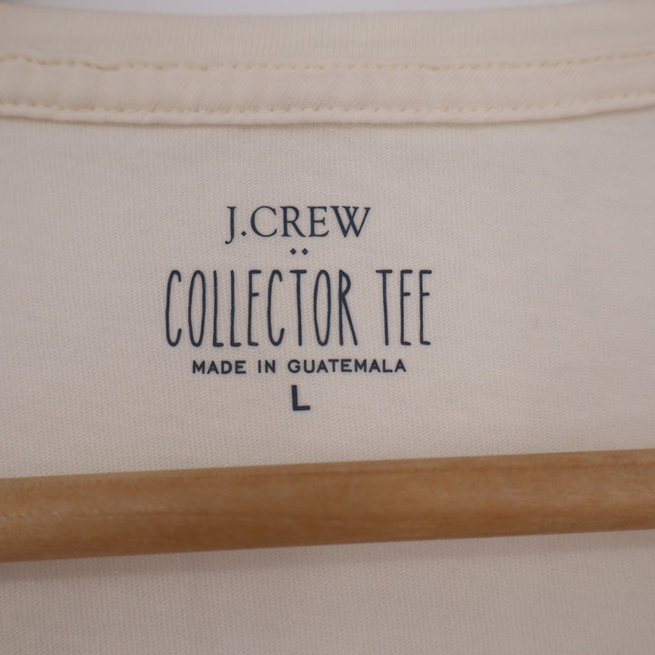 J.Crew Collector Tee Cream Autumn Leaves Graphic T-Shirt Women's Large L Short