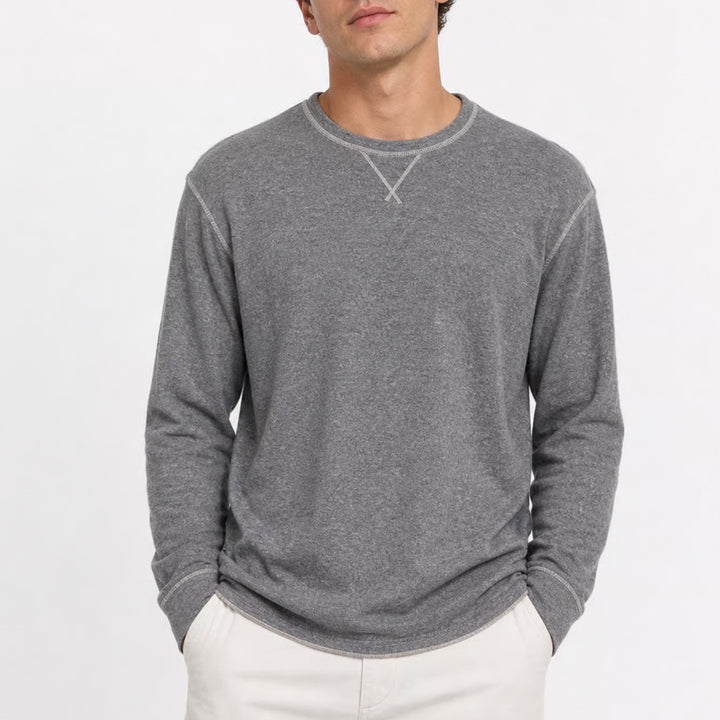 American Eagle Mens Gray Thermal Waffle Knit Long Sleeve Shirt Small