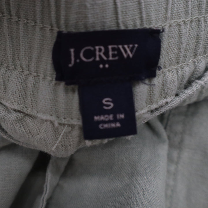 J.Crew Sage Green Linen Viscose Blend Drawstring Seaside Shorts Womens Small