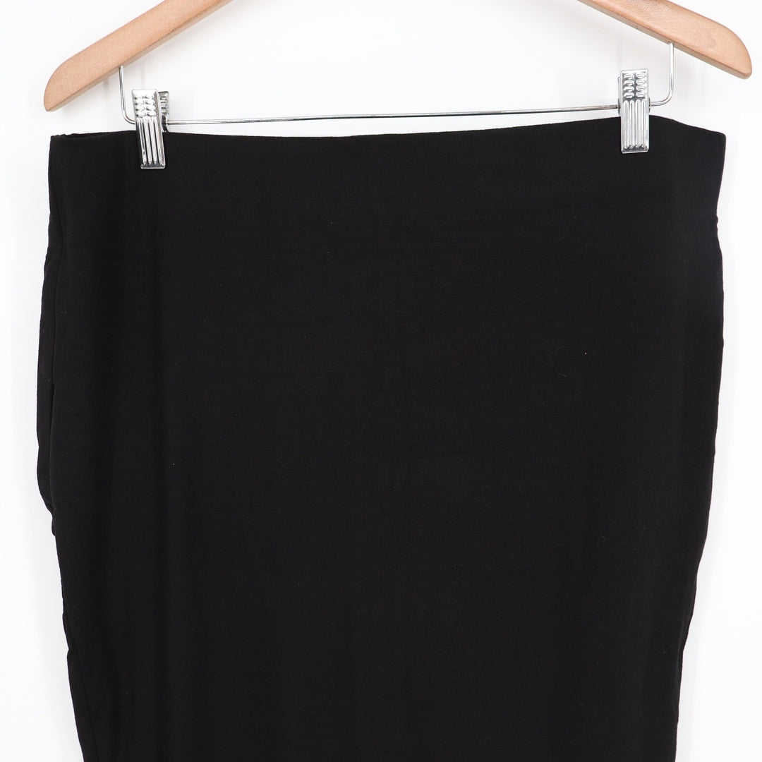 Naked Wardrobe Black Midi Pencil Skirt Plus Size 2X Viscose Stretch