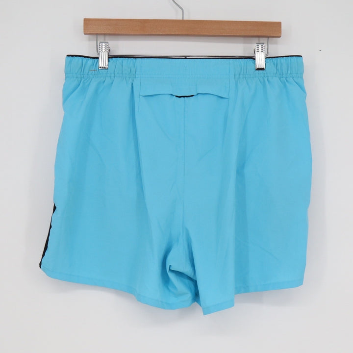 Nike Mens Dri-FIT Running Shorts Blue Black Mesh 5 Inch Inseam Large