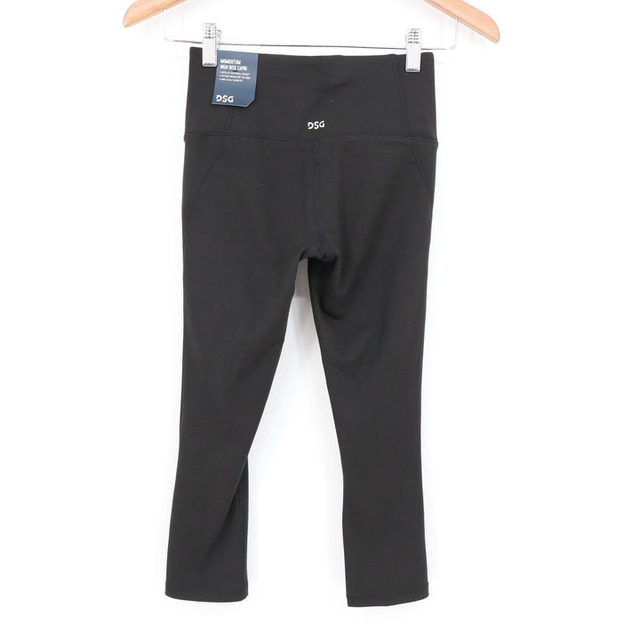 DSG Womens Momentum High Rise Capri Leggings Pure Black XXS