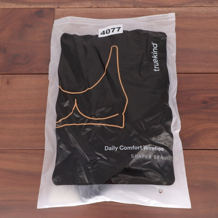 Truekind Daily Comfort Wireless Shaper Bra XL Black Dig-Free Strap Full Coverage