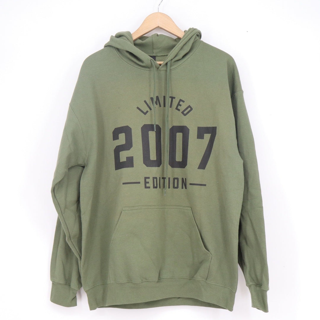 Gildan Softstyle Olive Green Limited 2007 Edition Graphic Hoodie Mens Large