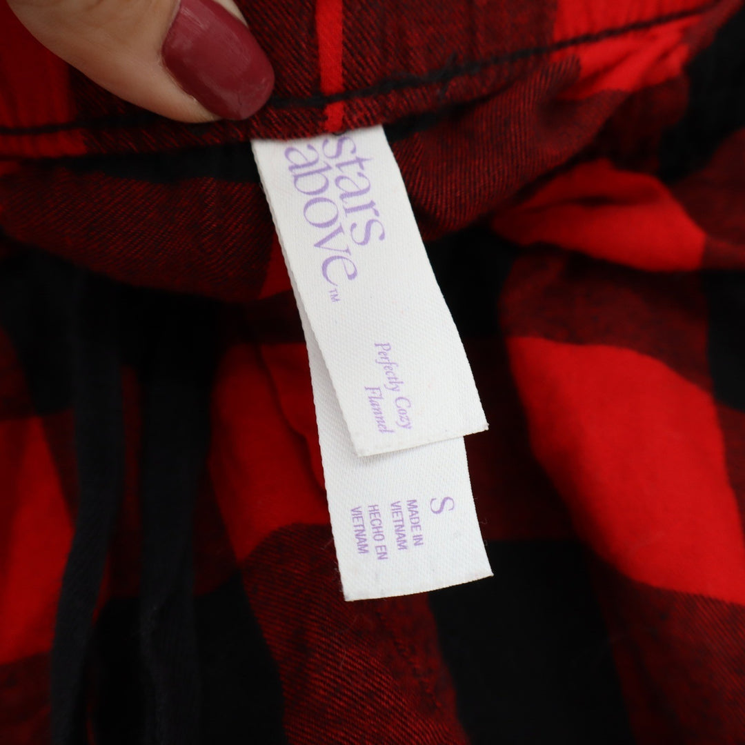 Stars Above Pajama Shorts Womens S Perfectly Cozy Flannel Red Buffalo Plaid