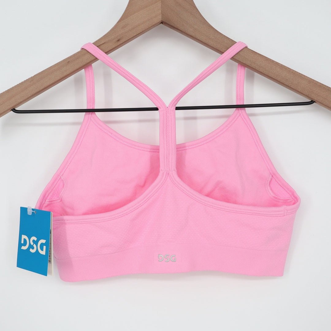 DSG Girls XL Momentum Seamless Sports Bra Pink Crush Racerback