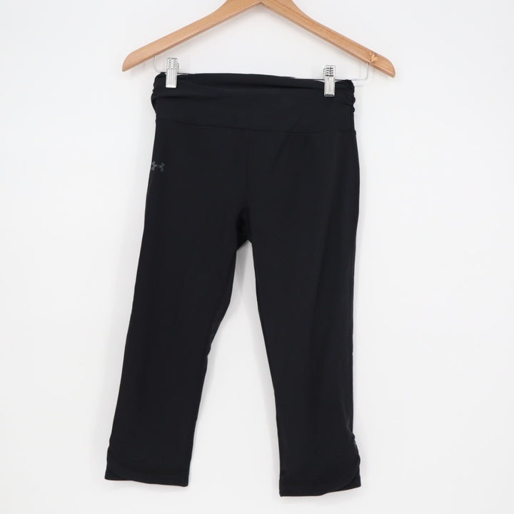 Under Armour Capri Leggings Womens 26x18 Black High Waist Yoga Athletic Running
