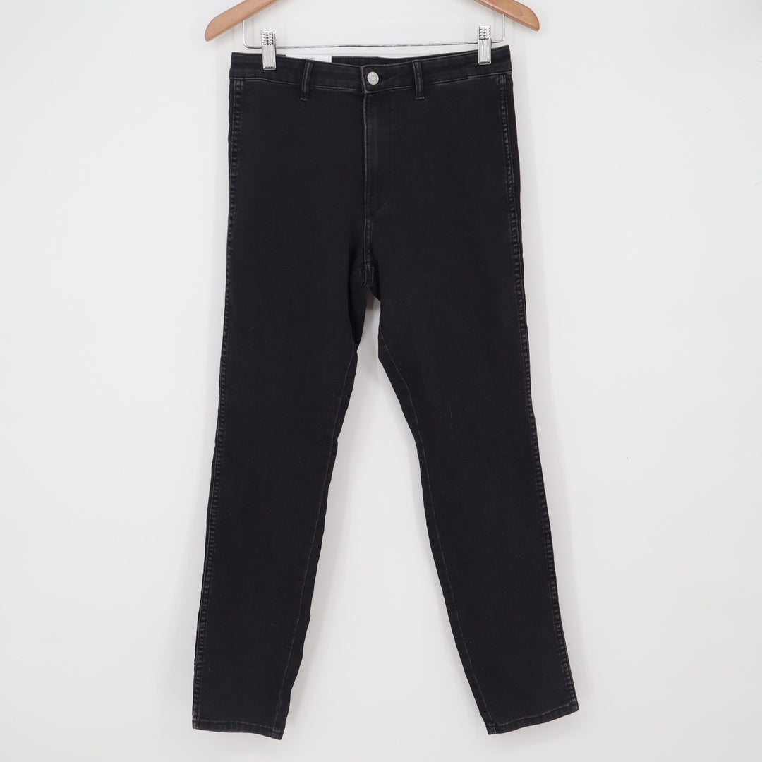 H&M Jeans Women 29 Skinny Ankle High Waist Black Stretch Denim Excellent