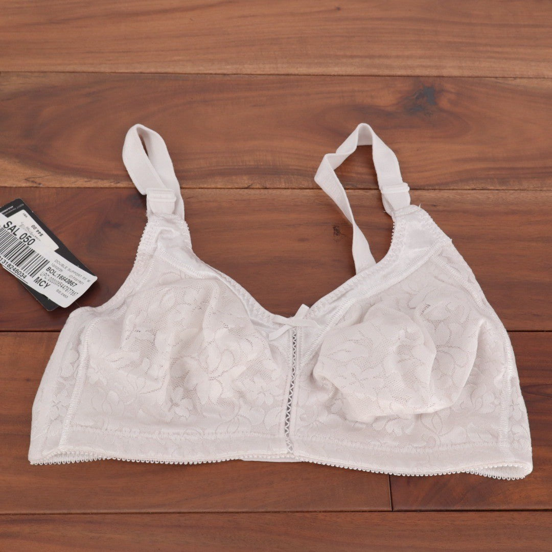 Bali Classic Support Wireless Bra White Floral Lace 34D DF3372 NEW