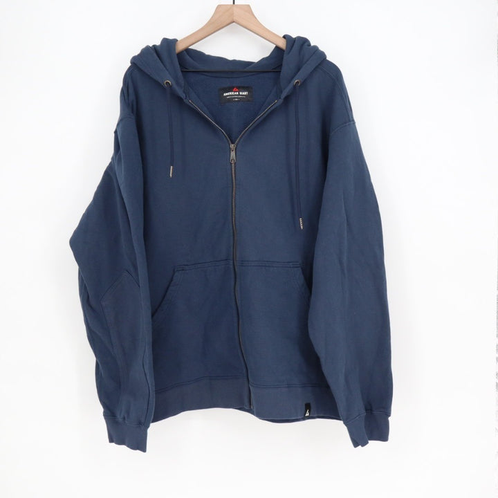 American Giant Classic Full Zip Hoodie Mens 2XL Oxford Blue Cotton Slim Fit