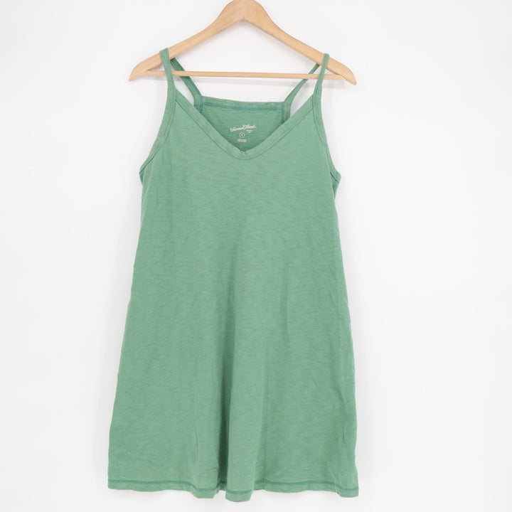 Universal Thread Tank Top Womens S Green Cotton V-Neck Spaghetti Straps Pullover