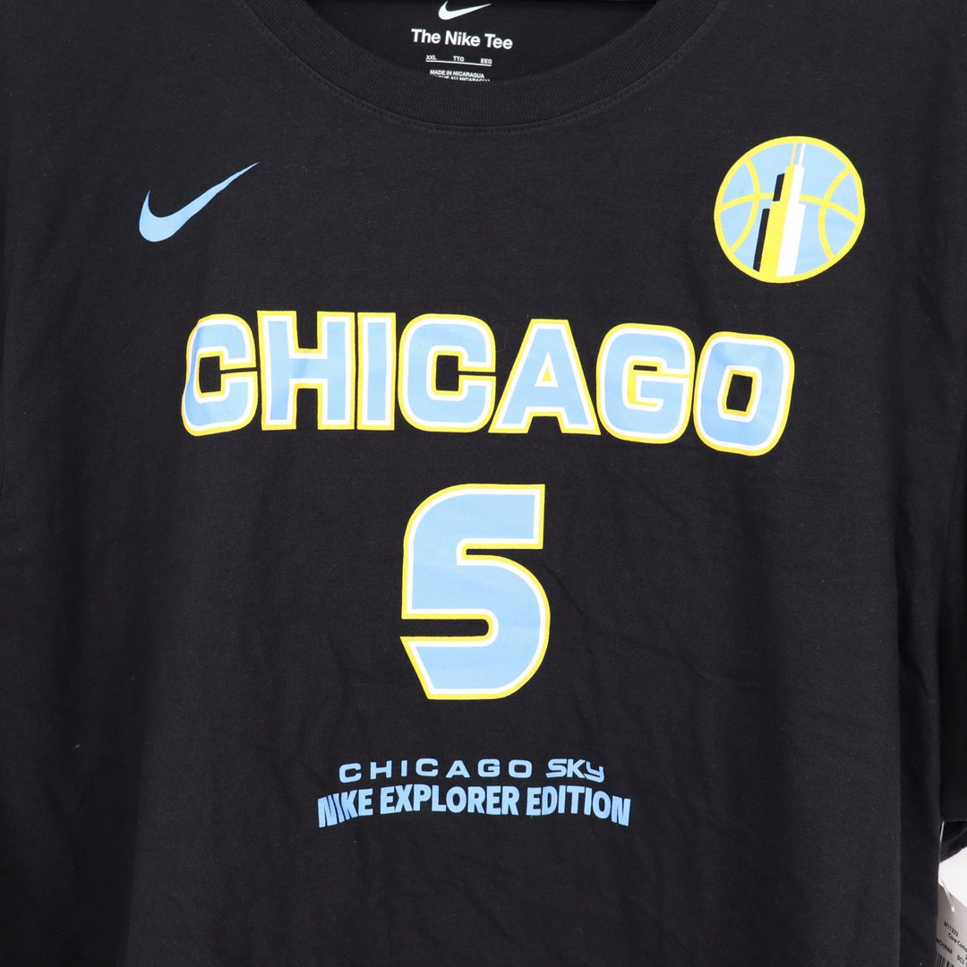 Nike Chicago Sky Angel Reese 5 Explorer Edition Black T-Shirt Mens XXL