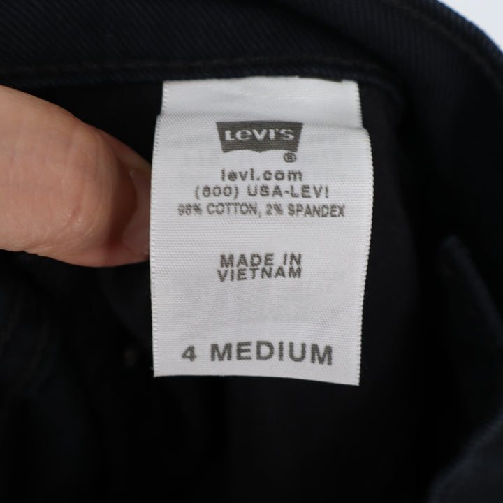 Levi's 505 Straight Leg Jeans Womens 4 Medium Black Stretch Denim Pants