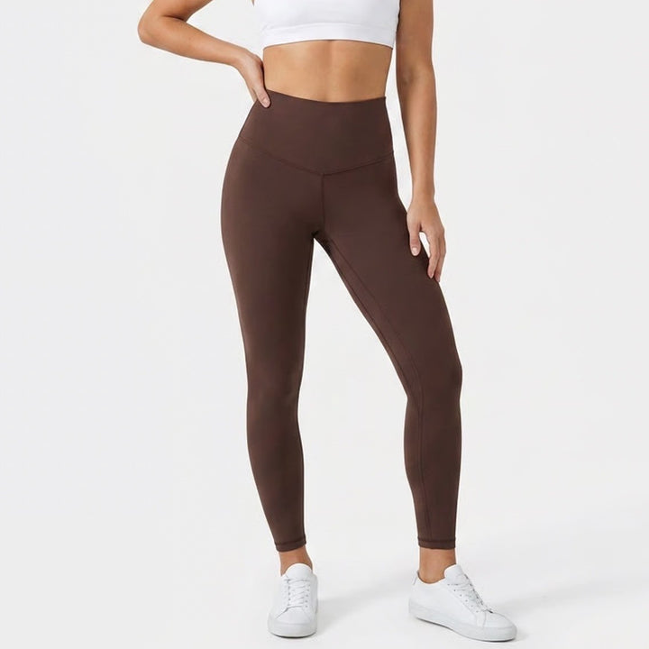 Aerie Chill Play Move Brown High Waisted Leggings Medium V-Seam Full Length