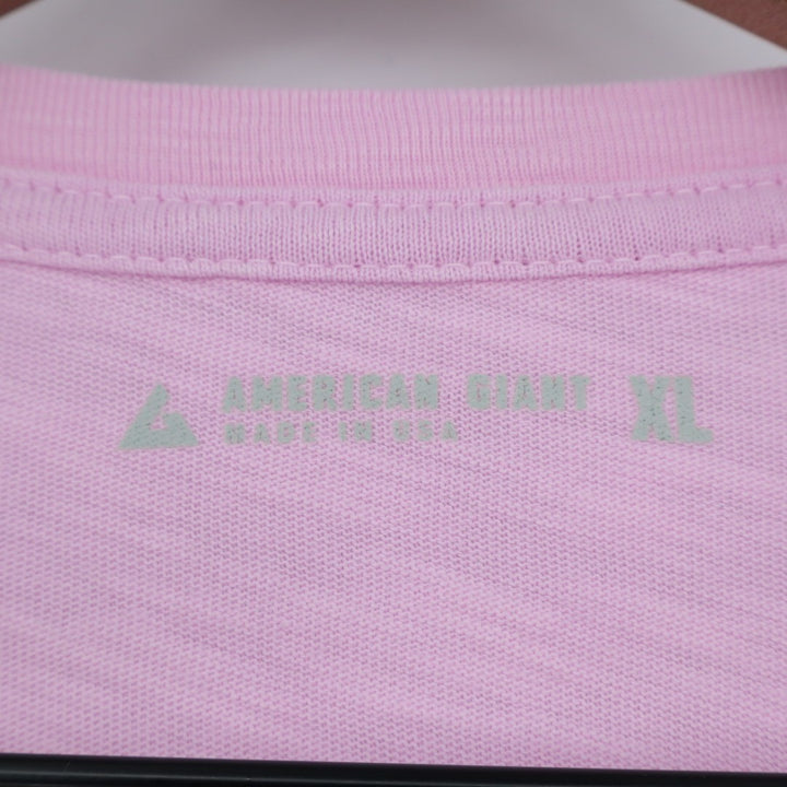 American Giant Premium Slub T-Shirt Womens XL Pirouette Crew Neck Short Sleeve