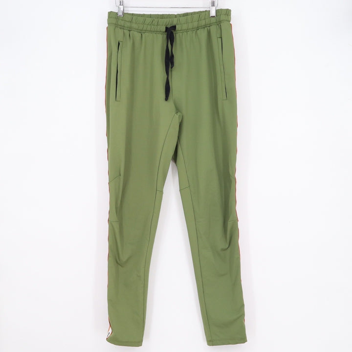 Dancemakers Mens Olive Green Logo Side Stripe Jogger Pants Size M Activewear