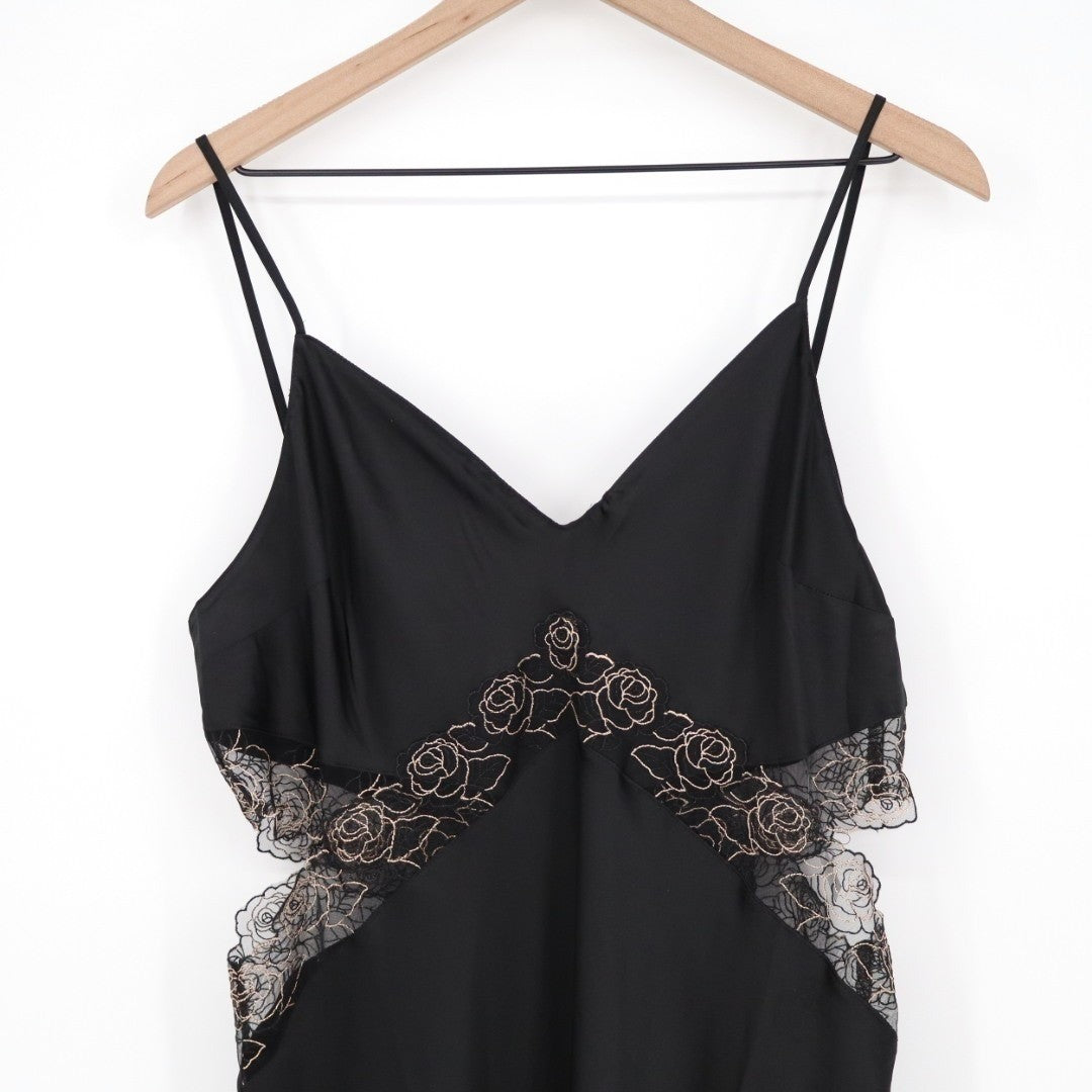 INC International Concepts Nightgown Dress Womens L Lace Trim Spaghetti Strap