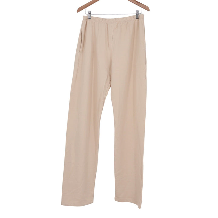 Naked Wardrobe Tan Beige High Waisted Straight Leg Sweatpants Large