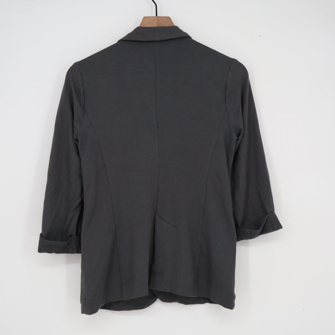 Soft Joie Charcoal Gray Knit Blazer 3/4 Sleeve Womens XS USA Made
