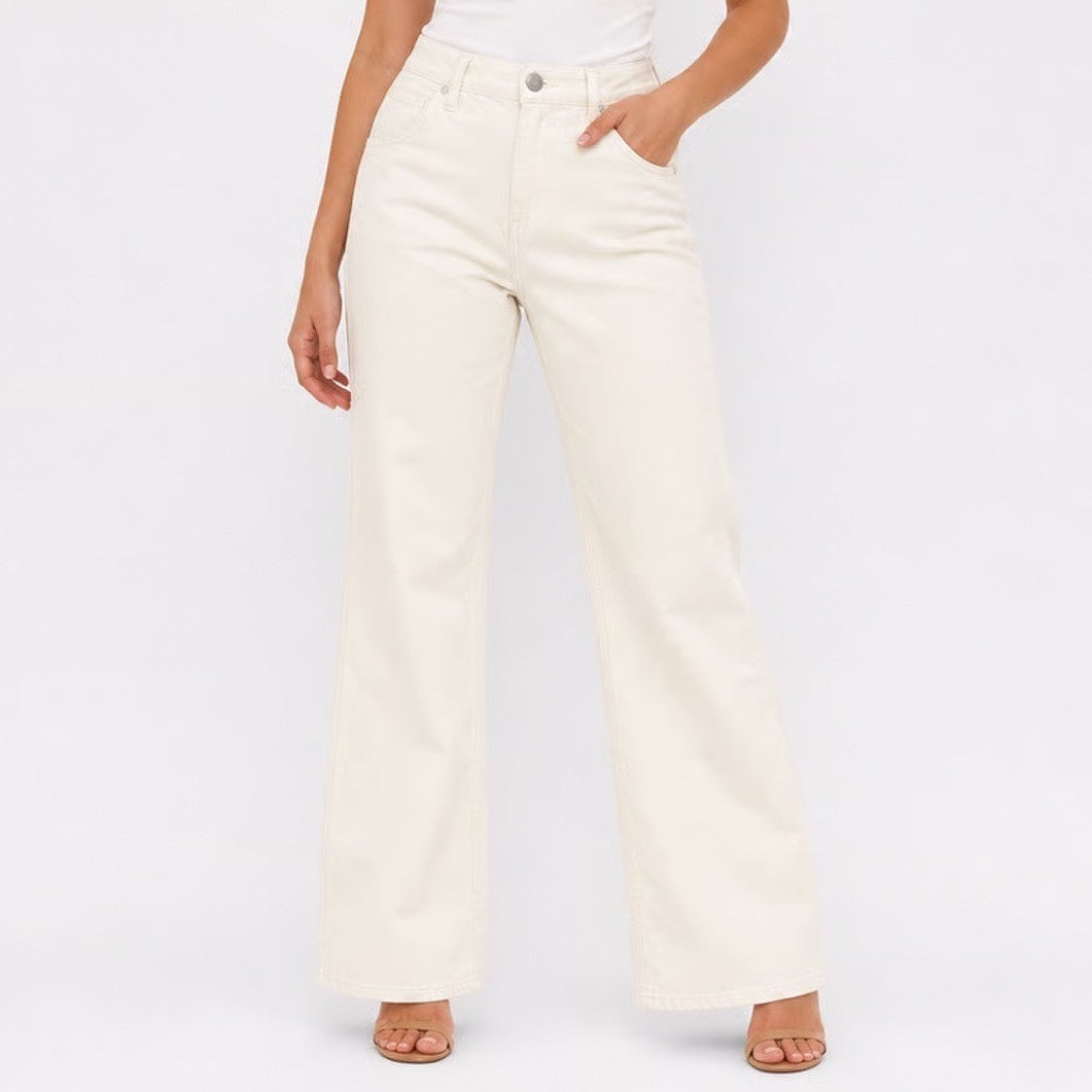 Democracy Ab Technology Cream Corduroy Flare Leg Pants Womens 4P