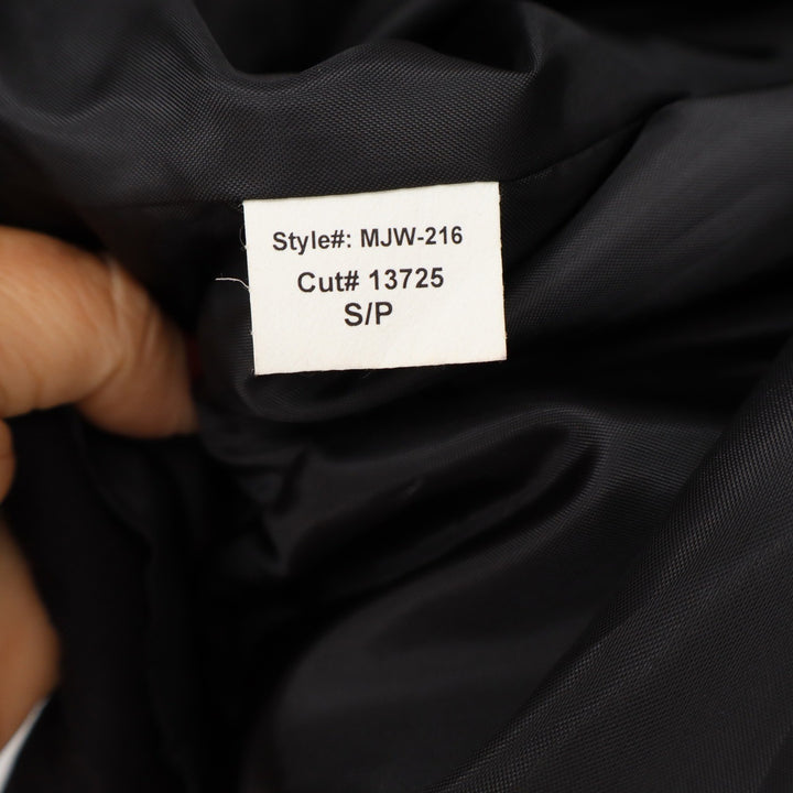 Bar III Blazer Womens Small MJW-216 Black Ruched 3/4 Sleeve Open Front Excellent