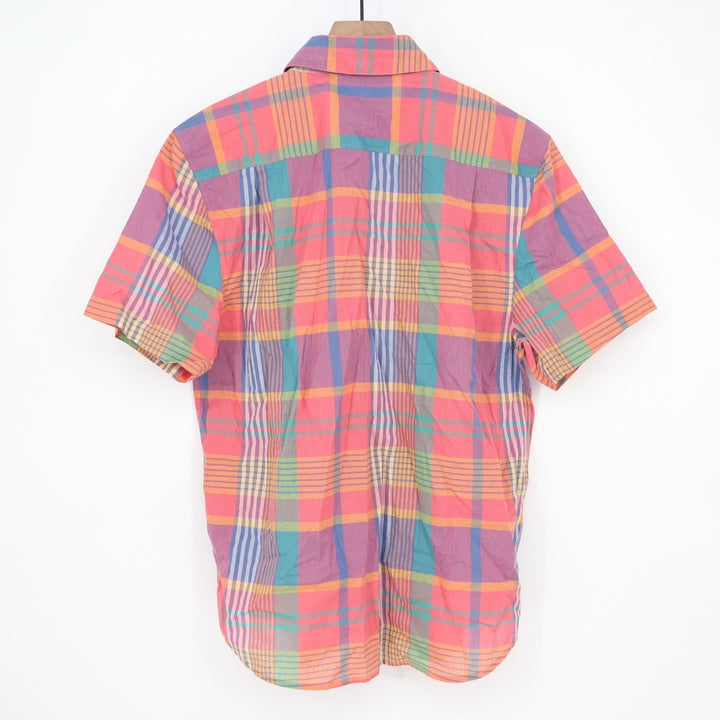 Walter Hagen Clubhouse Mens S Madras Multi Plaid Short Sleeve Button Down Shirt