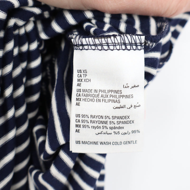 Style & Co Womens Navy White Spliced Stripe Maxi Skirt XS