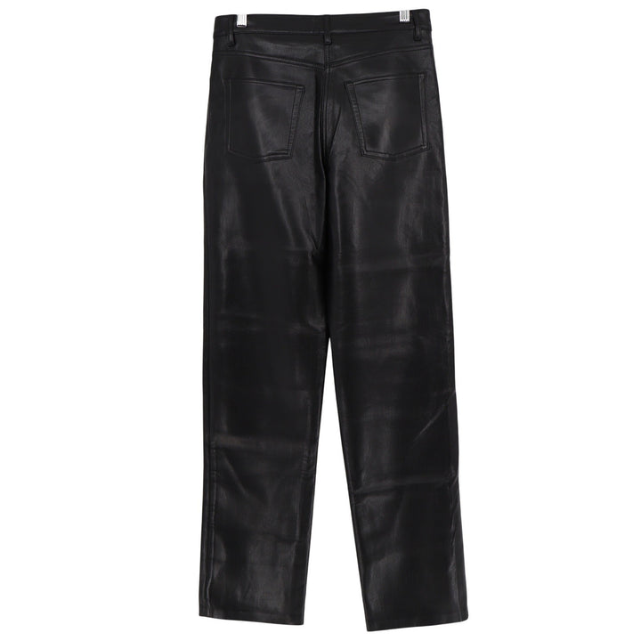 Wilfred Free Melina Black Vegan Leather Straight Leg Pants Size 8 81518
