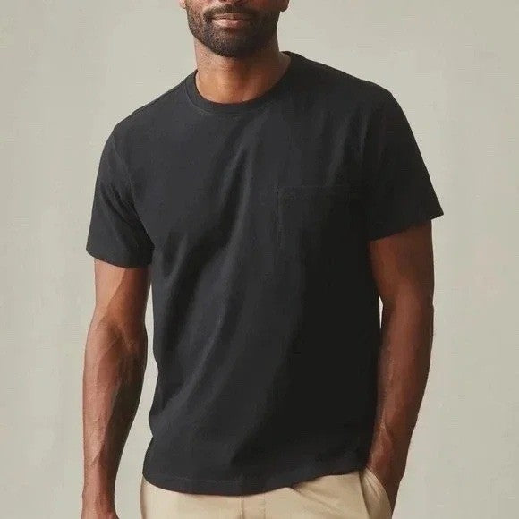 American Giant Black Pocket T Shirt Mens Medium Made in USA Cotton