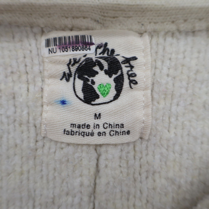 We The Free People Tunic Sweater Womens Medium Beige Stretch Ribbed Round Neck