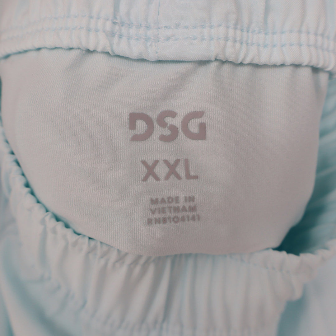 DSG Mens XXL Agility 2-in-1 Training Shorts Light Blue Heather 5 Inch Inseam