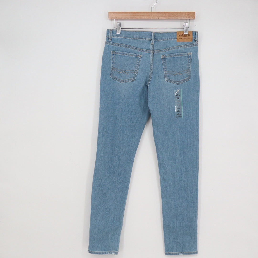 Signature by Levi Strauss Girls Skinny Jeans Light Wash Blue Size 18 Regular