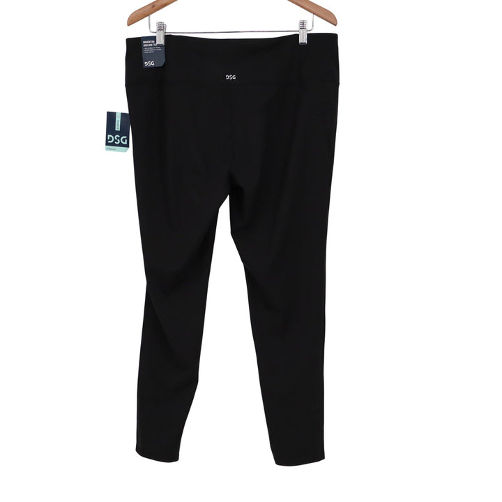 DSG Womens Momentum Full Length Tight Pure Black High Rise Leggings 2XL