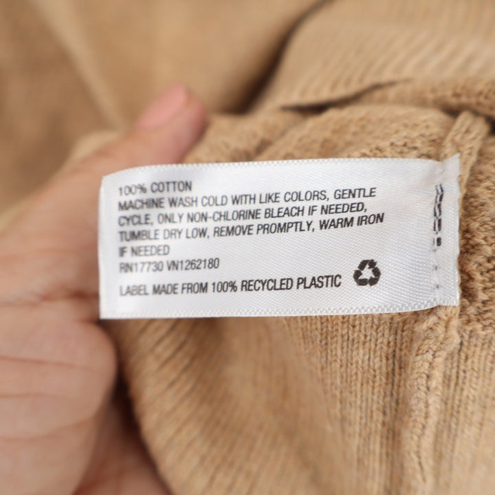 Goodfellow & Co Mens XL Tan Camel 100% Cotton Textured Crew Neck Sweater