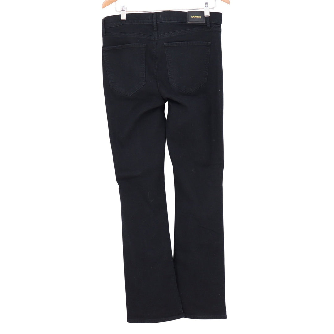 Express Skyscraper High Rise Flare Jeans Black Size 12R 12 Regular 6622