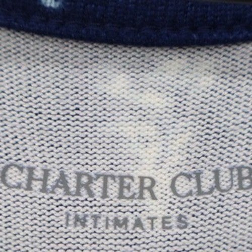 Charter Club Intimates Womens XL Navy Blue Botanical Soft Knit Sleep Shirt NEW
