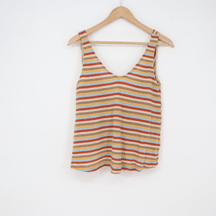 Juniper Blu Tank Top Womens S Twist Back Knit Excellent