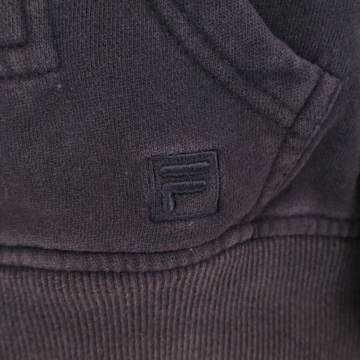 Fila Hoodie Mens Large Midnight Navy Cotton Full Zip Long Sleeve Outdoor Wear