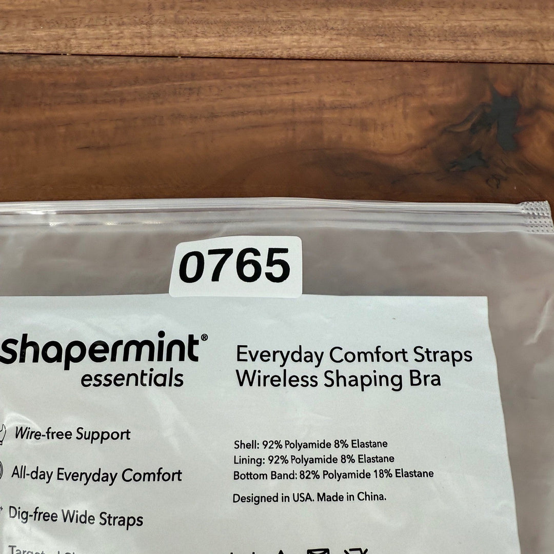 Shapermint Essentials Everyday Comfort Straps Wireless Shaping Bra Beige M
