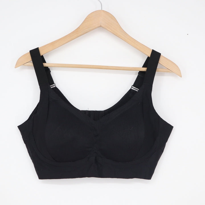 Unbranded Black Wireless Sports Bra Bralette Adjustable Straps XXL