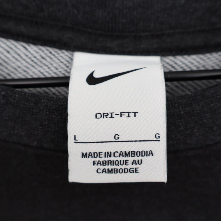 Nike Mens Training Dri-FIT Short Sleeve Sweatshirt Gray Large NEW