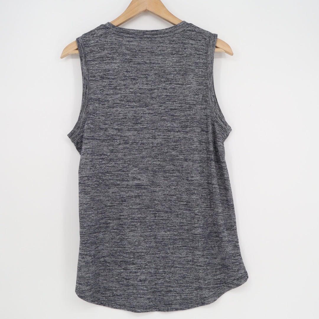 Athleta Tank Top Womens L Charcoal Gray Space Dye Yoga Running Active Pullover