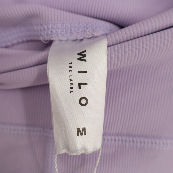 Wilo The Label Base Ribbed 7/8 Leggings Womens Medium Lilac Moisture Wicking