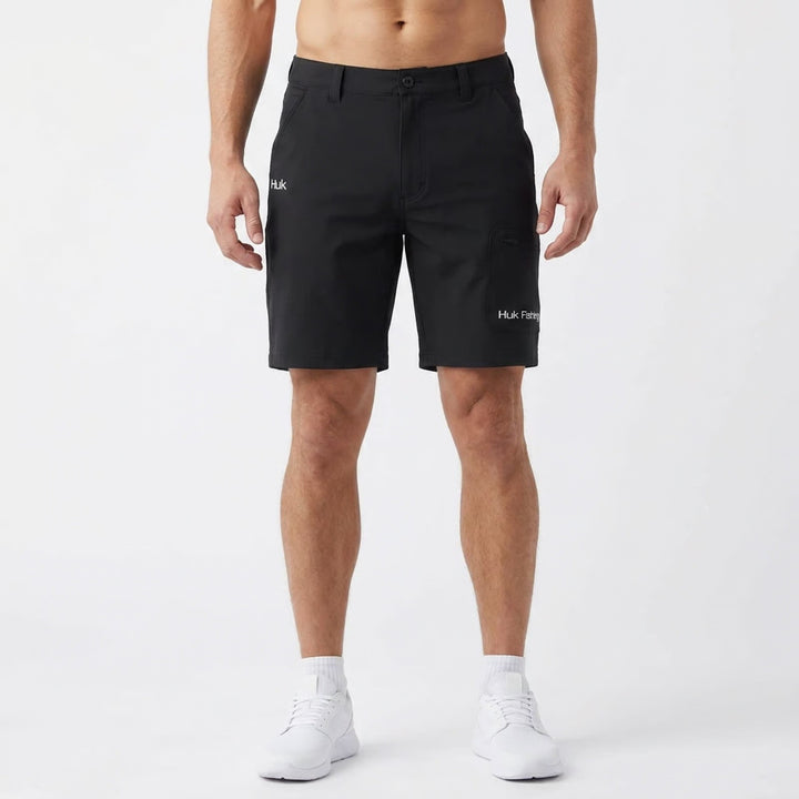 Huk Performance Fishing Shorts Mens XL Black Stretch Cargo Utility