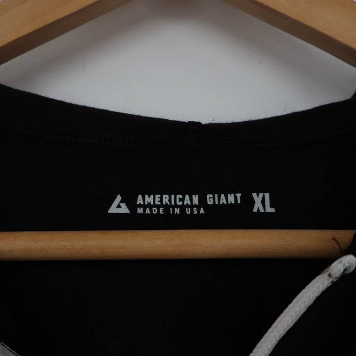 American Giant Women's Lightweight Full Zip Hoodie Black XL Made in USA