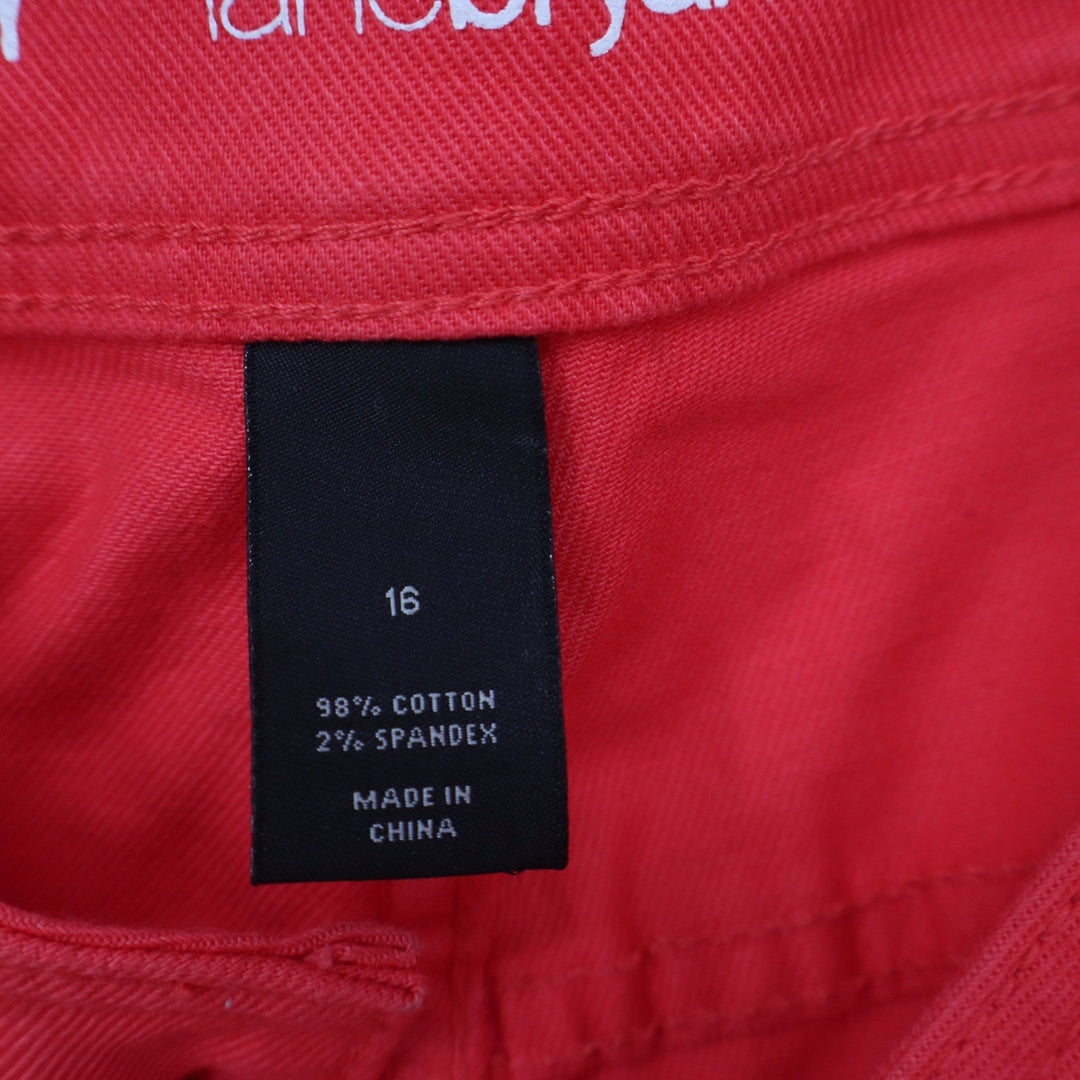 Lane Bryant Skinny Jeans Womens 16 Coral Red Stretch 5 Pocket Pants
