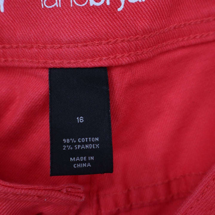 Lane Bryant Skinny Jeans Womens 16 Coral Red Stretch 5 Pocket Pants