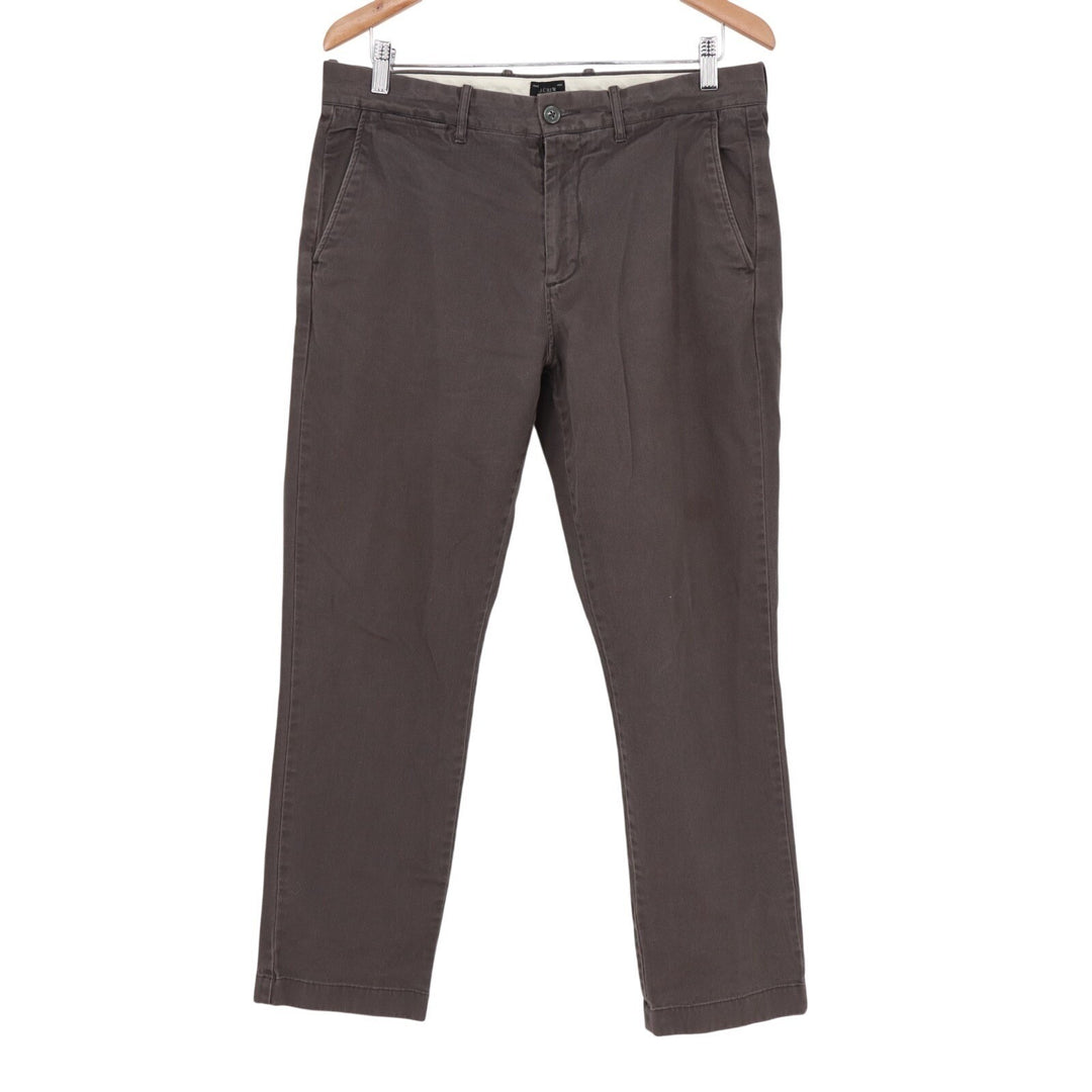 J. Crew Chino Pants Mens 33x30 Chocolate Cotton Stretch Straight Leg Streetwear